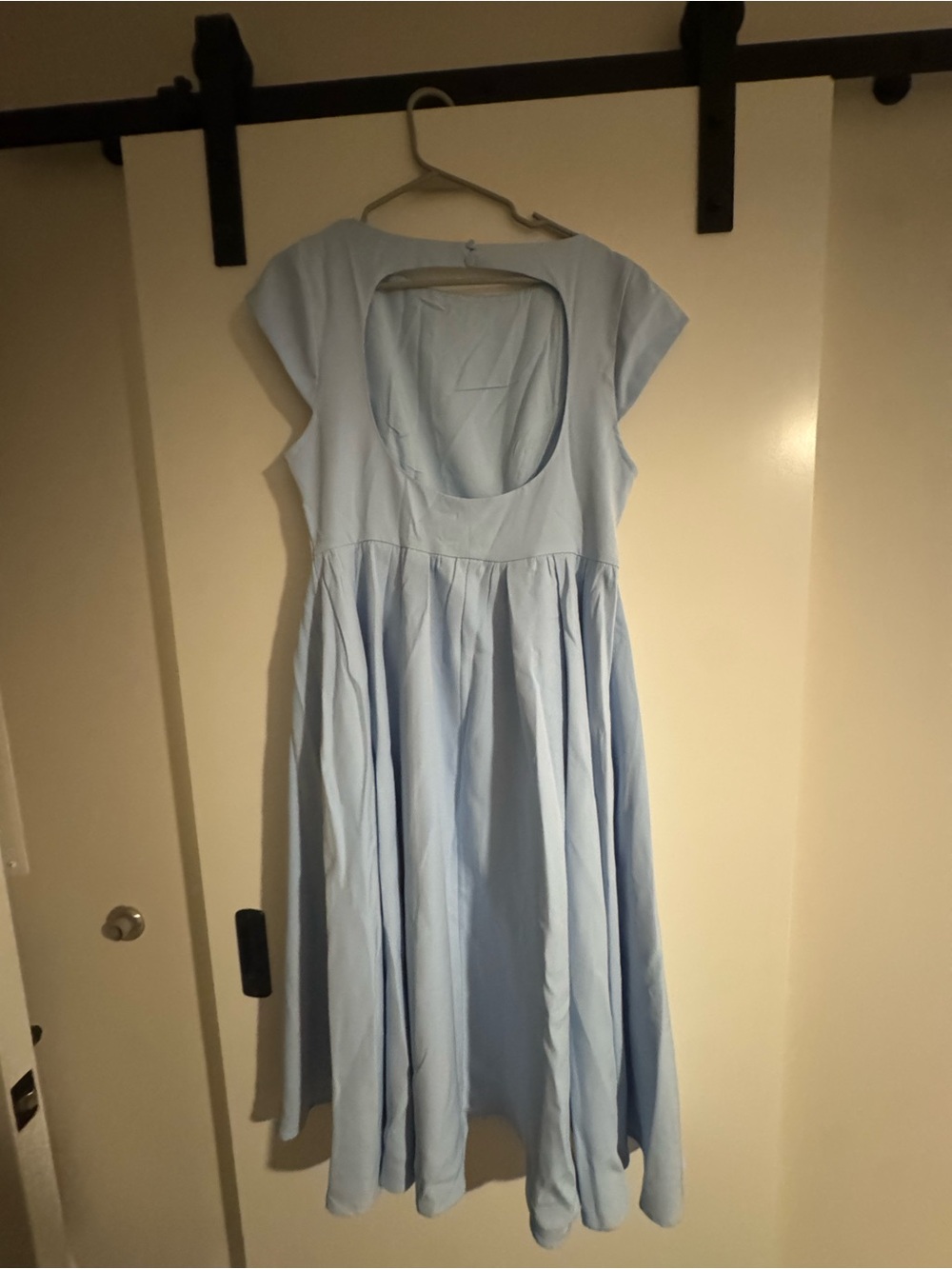Cider Boat Neck Open Back Midi Dress - Picture 2 of 6
